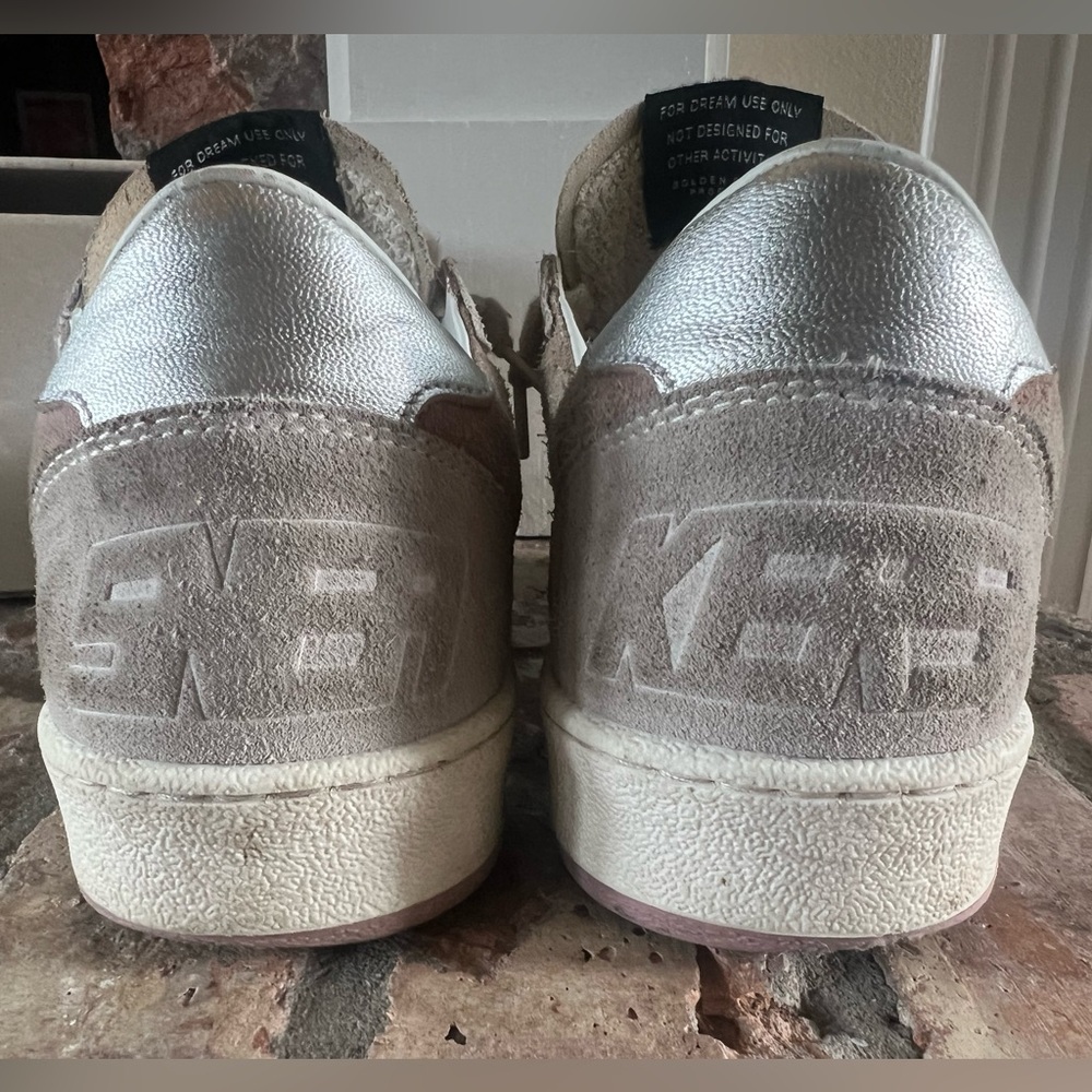 Golden Goose Women's Ball Star in suede with Orange star - Size 38 - Picture 5 of 12